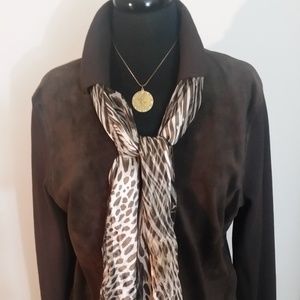 Jones New York L brown cardigan